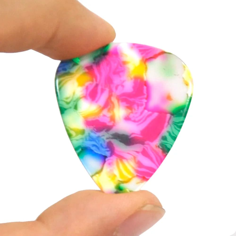 Un sacco di 50pcs 0.71 millimetri 0.96 millimetri Tie-dye Celluloid Chitarra Picks Plettri
