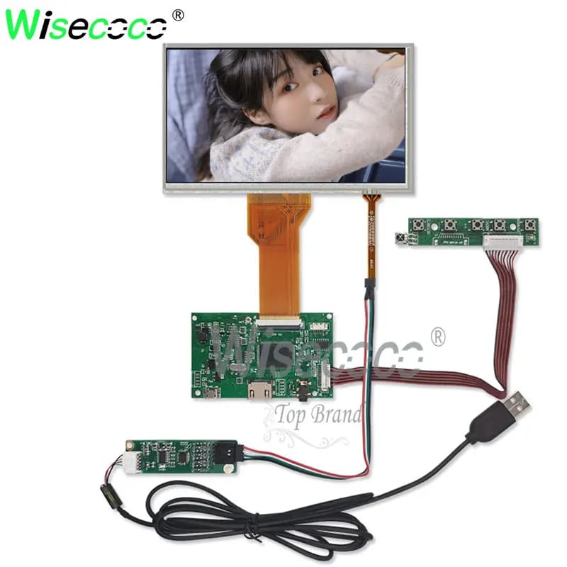 For portable DVD player raspberry pi display DIY-to-te touch panel 7 inch LCD 800*480 with USB fpc 50 pin driver card