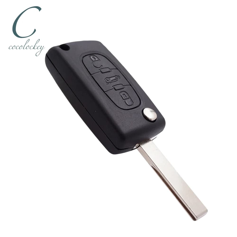 1pcs per PEUGEOT 207 307cc 308 407 SW 3 Pulsante di Vibrazione A Distanza Chiave Caso Fob Borsette Copertura HU83 Auto stylings NO LOGO Cocolockey