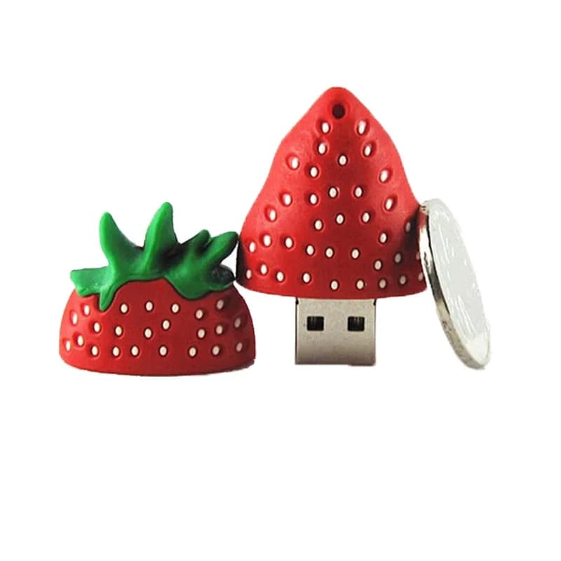Chiavetta USB Cartoon Fragola 4GB 8GB 16GB 32GB 64GB Cute Pen Drive Pendrive Flash U Stick USB 2.0 Memory Stick Vendita calda