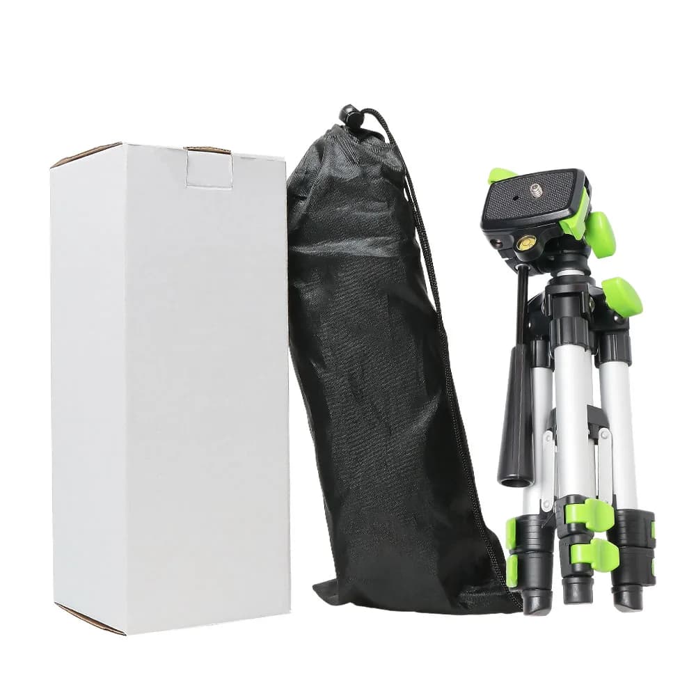 Huepar TPD05 con treppiede regolabile portatile in alluminio con montaggio a vite a bolla flessibile a 3 vie per fotocamera a livello laser