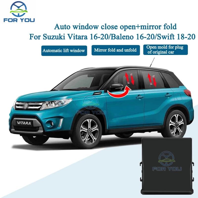FORYOU Car Automatic Intelligent Close Open + modulo Kit cartella specchio per Suzuki Vitara 16-23 / Baleno 16-23 / Swift 18-23