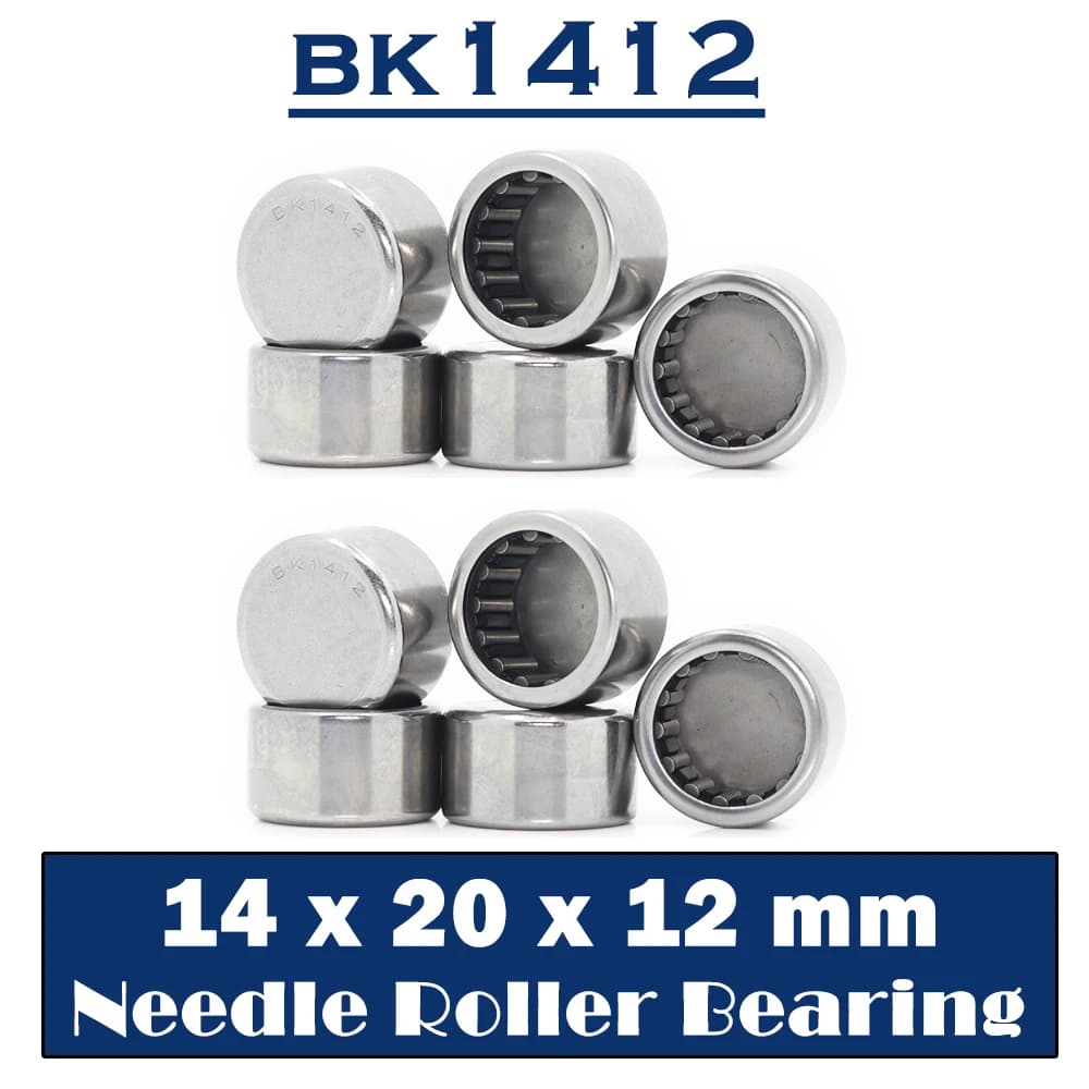 BK1412 Needle Bearings 14*20*12 mm ( 10 PCS ) Drawn Cup Needle Roller Bearing BK142012 Caged Closed ONE End 35941/14