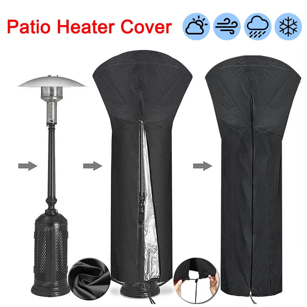 Copertura del riscaldatore del Patio copertura per mobili da esterno Standup a piramide a Gas impermeabile resistente coperture multiuso con cerniera