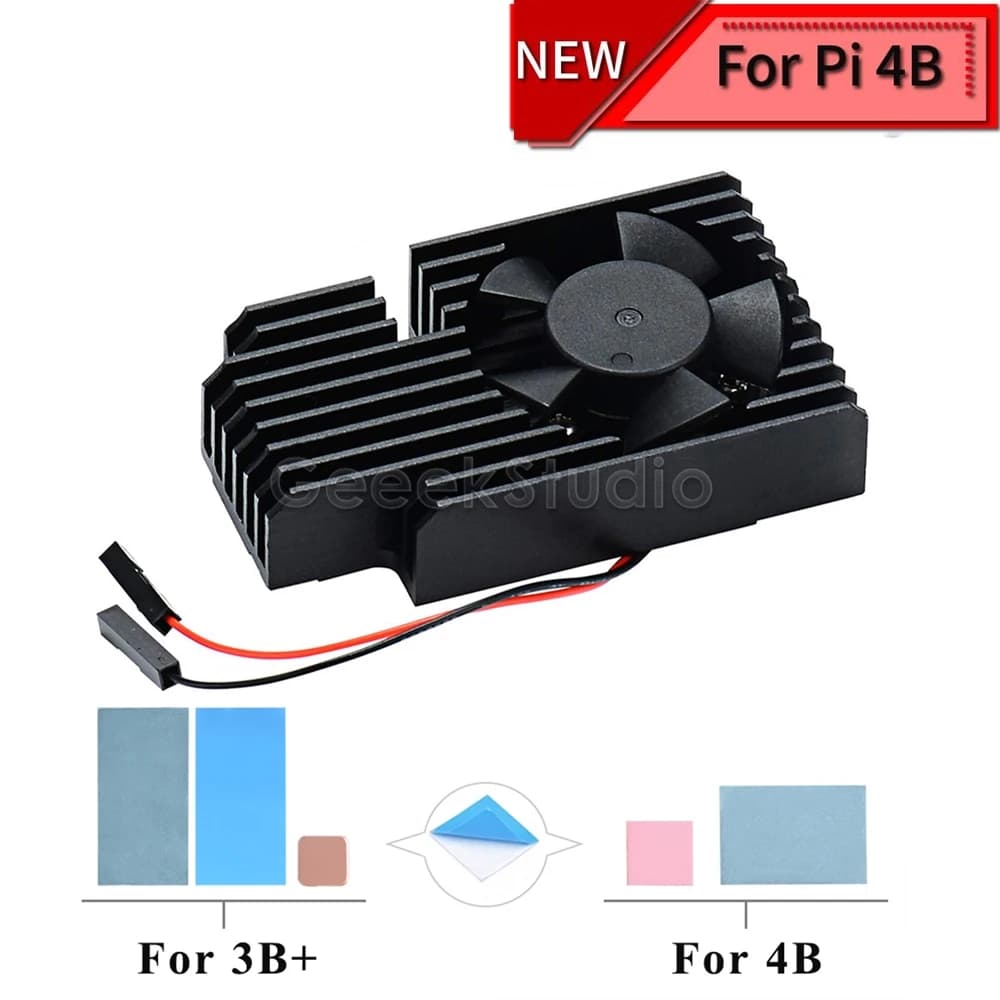 New In Stock! CNC Extreme Cooling Fan Heat Sink Kit for Raspberry Pi 4B / 3B +(Plus)/ 3B RPI 4 model B
