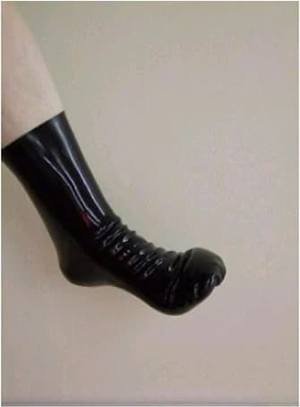 Handmade Unisex 0.4mm Black Latex Rubber Socks Customize for Free Shipping