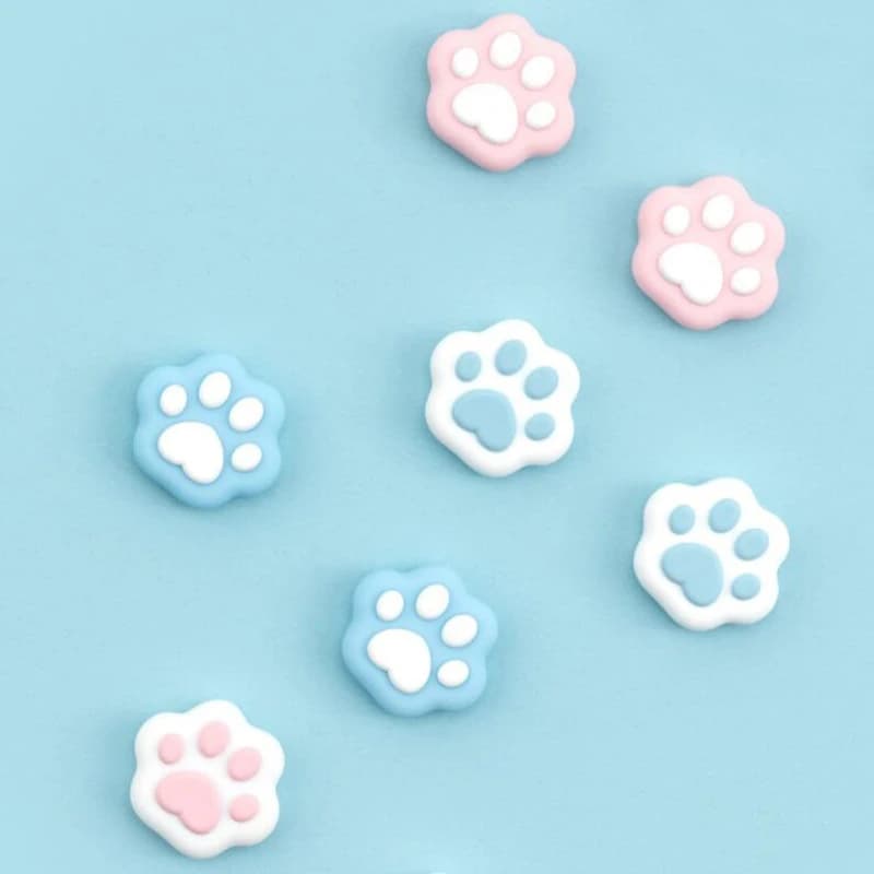 Rosa blu Cat Paw Thumb Stick Grip Cap Joystick custodia protettiva per nintendo Switch custodia per levetta Controller Joy-con Oled/Lite