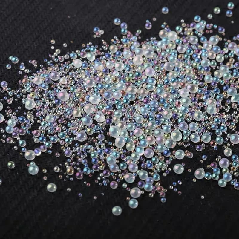 20g di vetro goccia d'acqua bolla di riempimento di melma micro perline kawaii resina UV riempimento accessori di melma assortiti 0.6-3mm