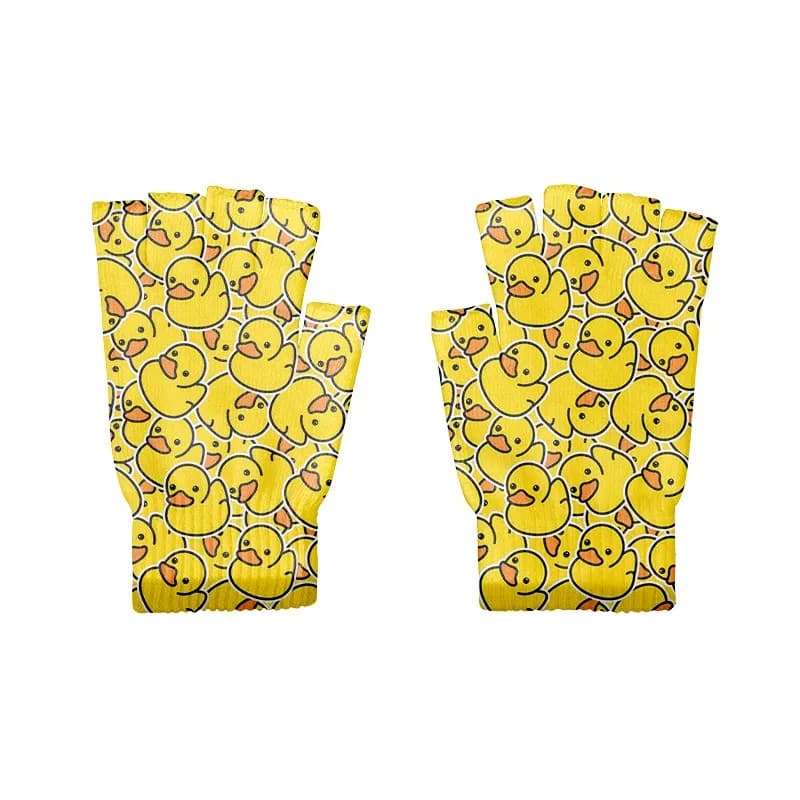 Guanti da donna per uomo cartoni animati lavorati a maglia guanti da ciclismo unisex carini per uomo donna autunno inverno moda guanto corto Kawaii
