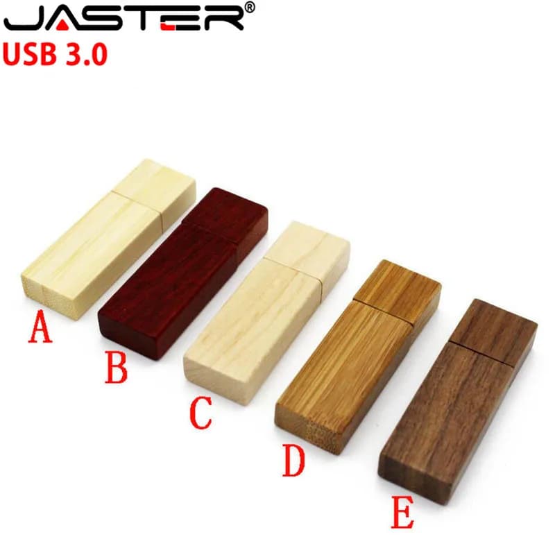 Chiavetta USB 3.0 JASTER in legno, memoria flash USB, pen drive, pendrive 4GB 16GB 32GB 64GB, regalo di nozze, logo personalizzato gratuito.