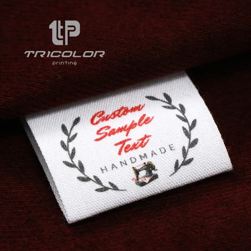 Etichetta 100% cotone bianca personalizzata, etichetta marchio personalizzato, etichetta abbigliamento personalizzata, etichetta nastro di cotone, etichetta lavabile personalizzata