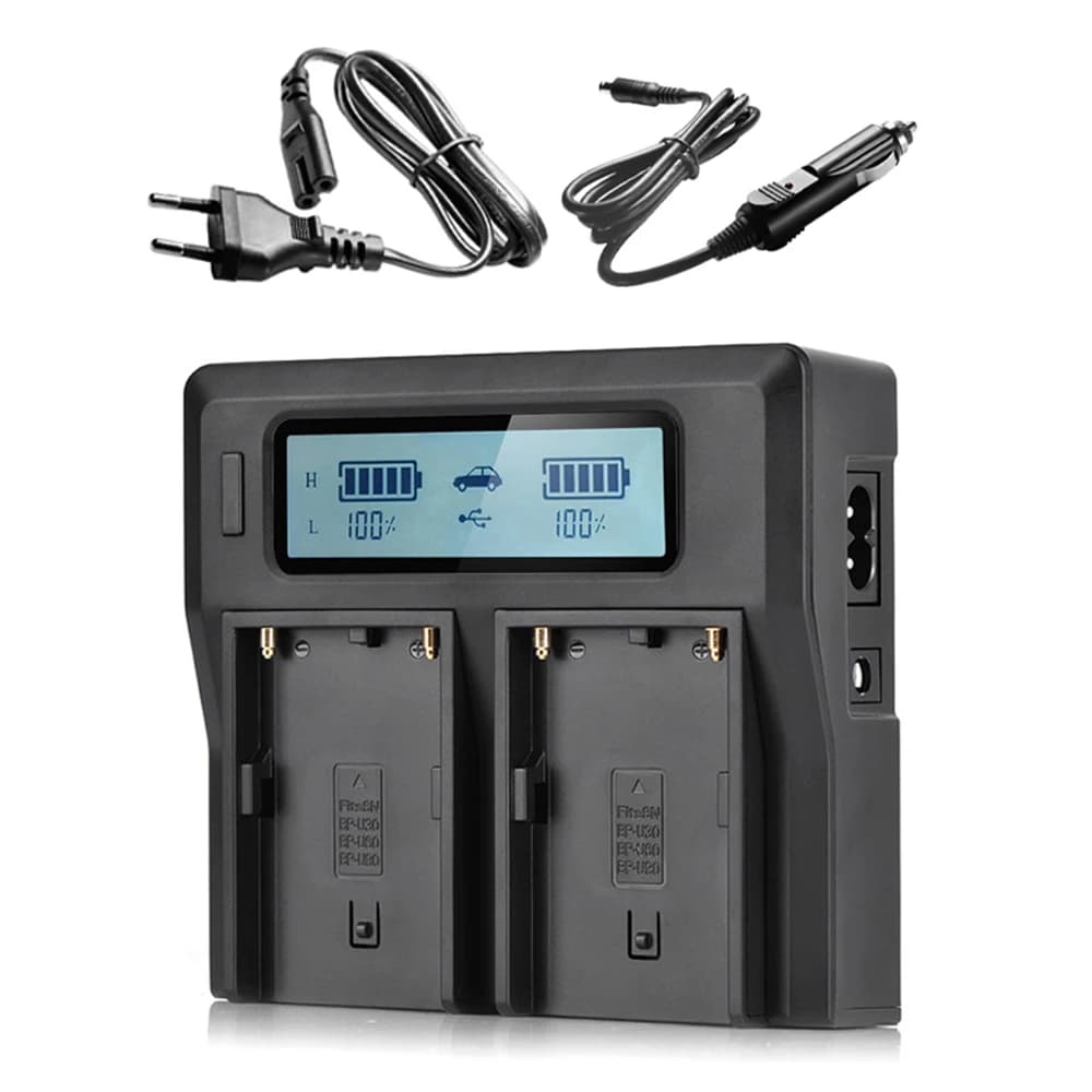 LCD Dual Fast Charger for Sony BP-U65 BP-U60 BP-U90 BP-U30 BC-U1 PXW-FS5 FS5K FS5M2 PXW-FS7 PXW-FS7K PXW-FS7M2 PXW-FS7M2K PXW-X1