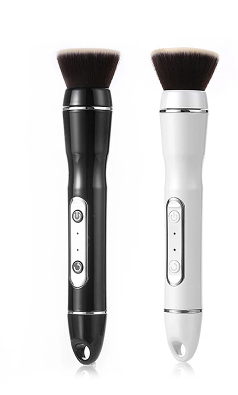 Automatic rotary makeup brush, electric makeup brush, liquid foundation and powder brush, premium synthetic fiber bristles