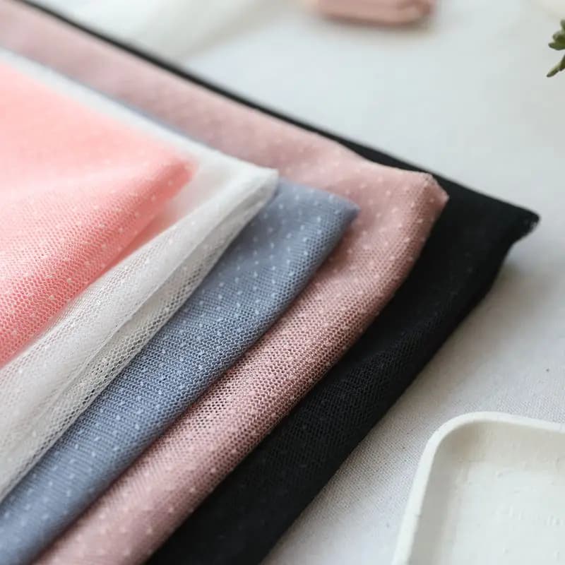150cm Wide 1Meter/Lot Grey-Blue/Pink/Wine Red/White/Black Dot Mesh Lace Fabric Material Beautiful Fabric X1468