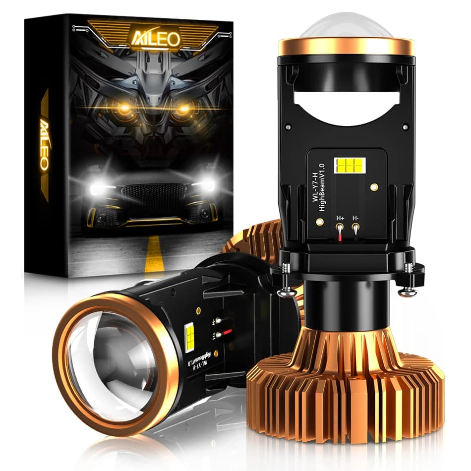 AILEO H4/9003/HB2 Led Canbus Fari Auto Kit di Conversione Mini Lente Del Proiettore 100W 6500K Bianco Fascio Alto Basso 20000LM