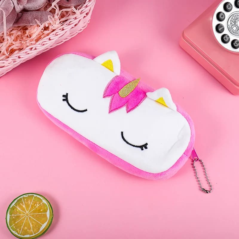 Fashion Unicorn Pencil Case Student Stationery Wallet Cosmetics Storage Pouch Bag Purse Pencilcase Girl Gift