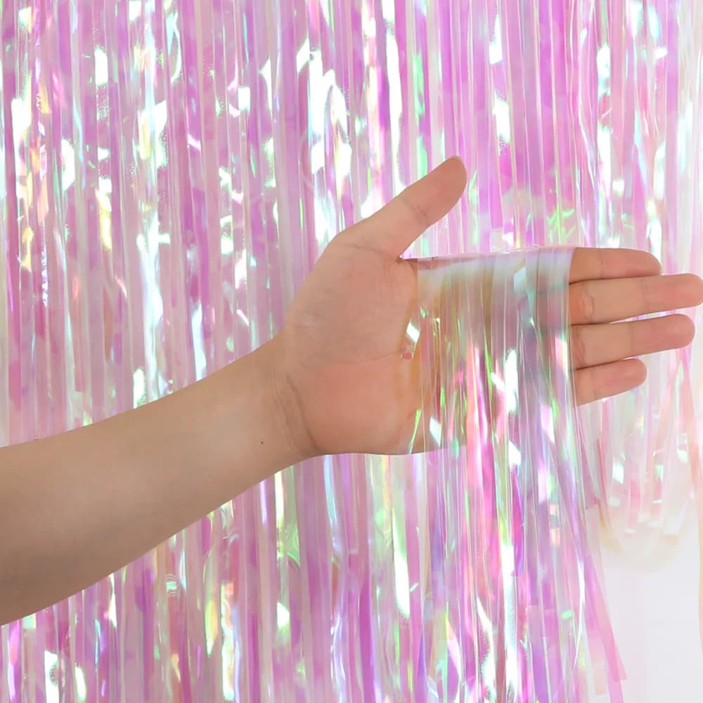 2M 3M Party Background Curtains Rain Paillettes Tinsel Foil Tent Photo Booth Wedding Decoration Supplies for Birthday Parties