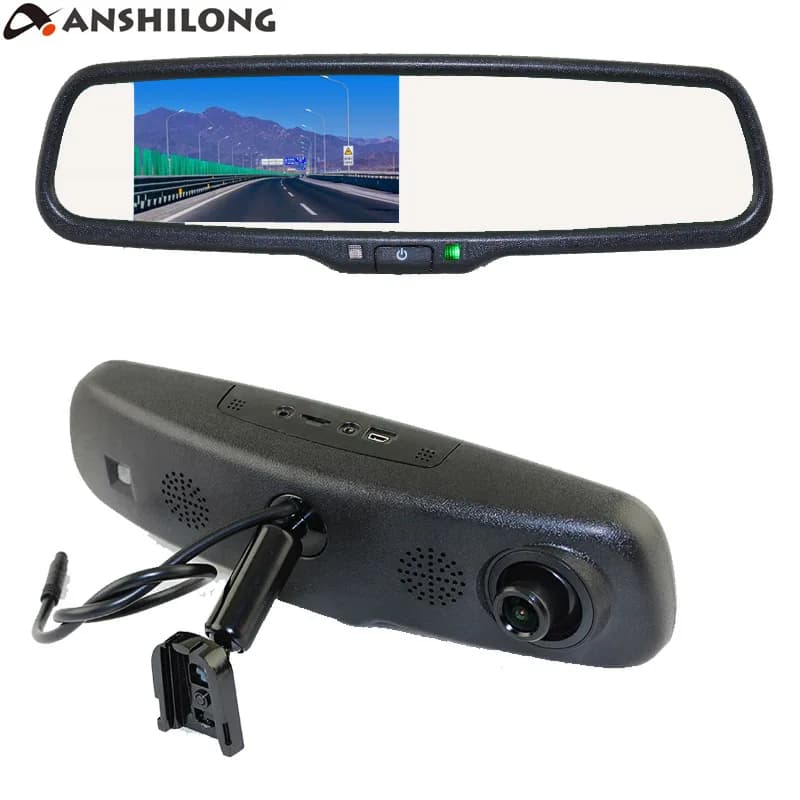 ANSHILONG DVR specchietto retrovisore per auto con Monitor speciale da 4.3 pollici staffa g-sensor per videoregistratore digitale 1080P
