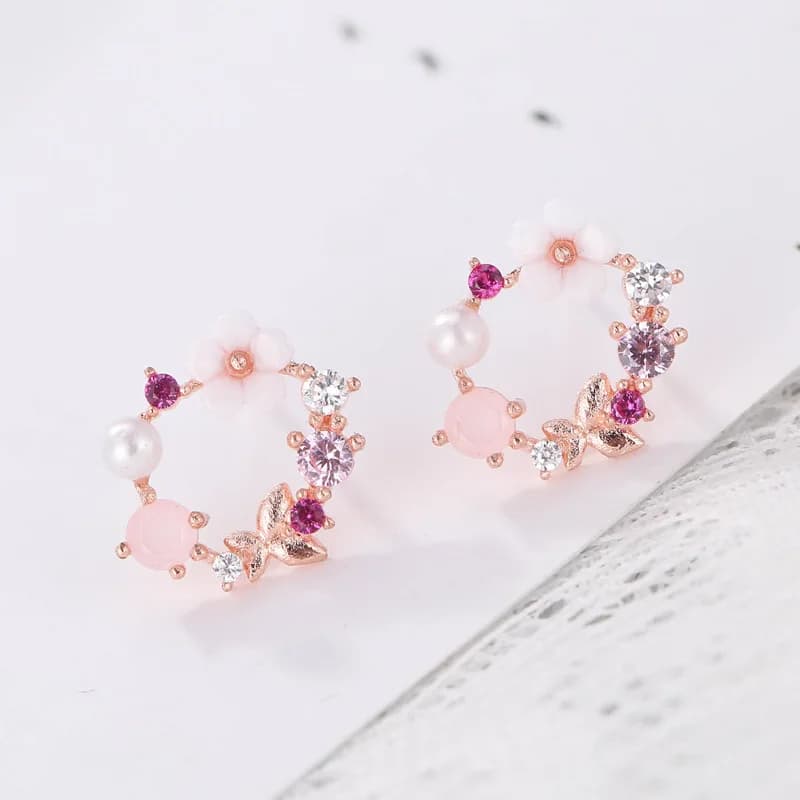 New Hot Fashion 925 Sterling Silver flower Earrings for Women Girls Gift Fashion Statement Jewelry 2019