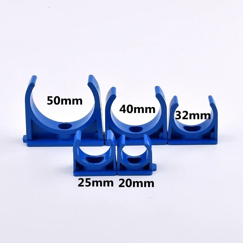 5-18 pezzi 20/25/32/40/50mm fascetta per tubi in PVC connettori per acqua da giardino raccordi per irrigazione fissa tipo U tubo dell'acqua clip morsetto cinghia