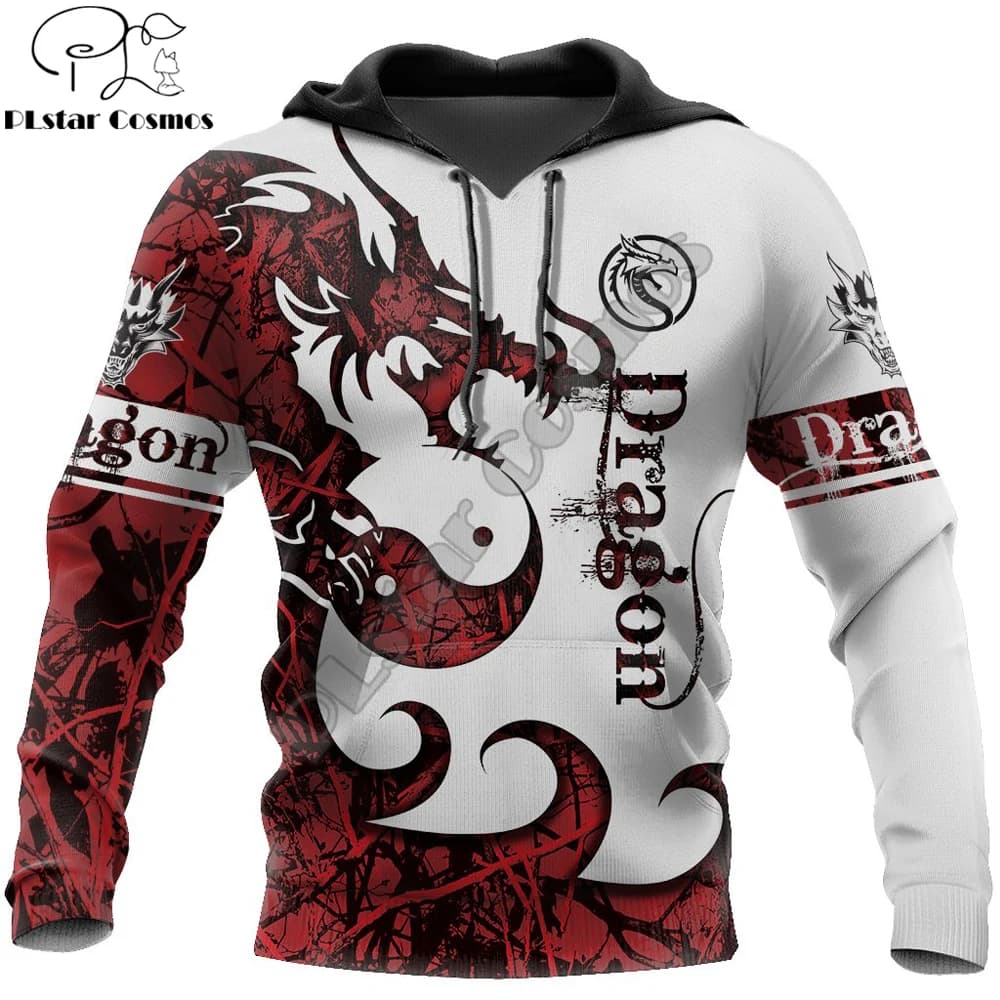 Tattoo and Dungeon Dragon Felpe con cappuccio da uomo stampate in 3D Felpa unisex Streetwear Pullover con cerniera Giacca casual Tute KJ0181