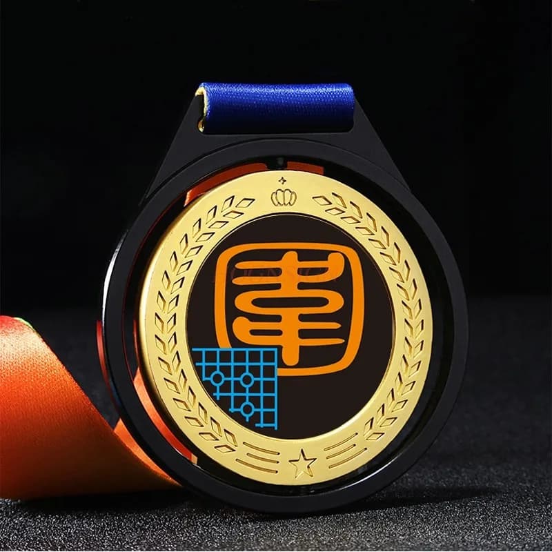 Medaglia da competizione Go Chess Scacchi Backgammon per bambini Medaglia d'oro Medaglia d'argento Medaglia in bronzo Distintivo