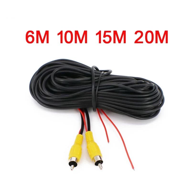 Cavo di prolunga video RCA per camion per auto da 6 metri 10M 15M 20M maschio a maschio con cavo trigger per telecamera di backup parcheggio per retrovisione