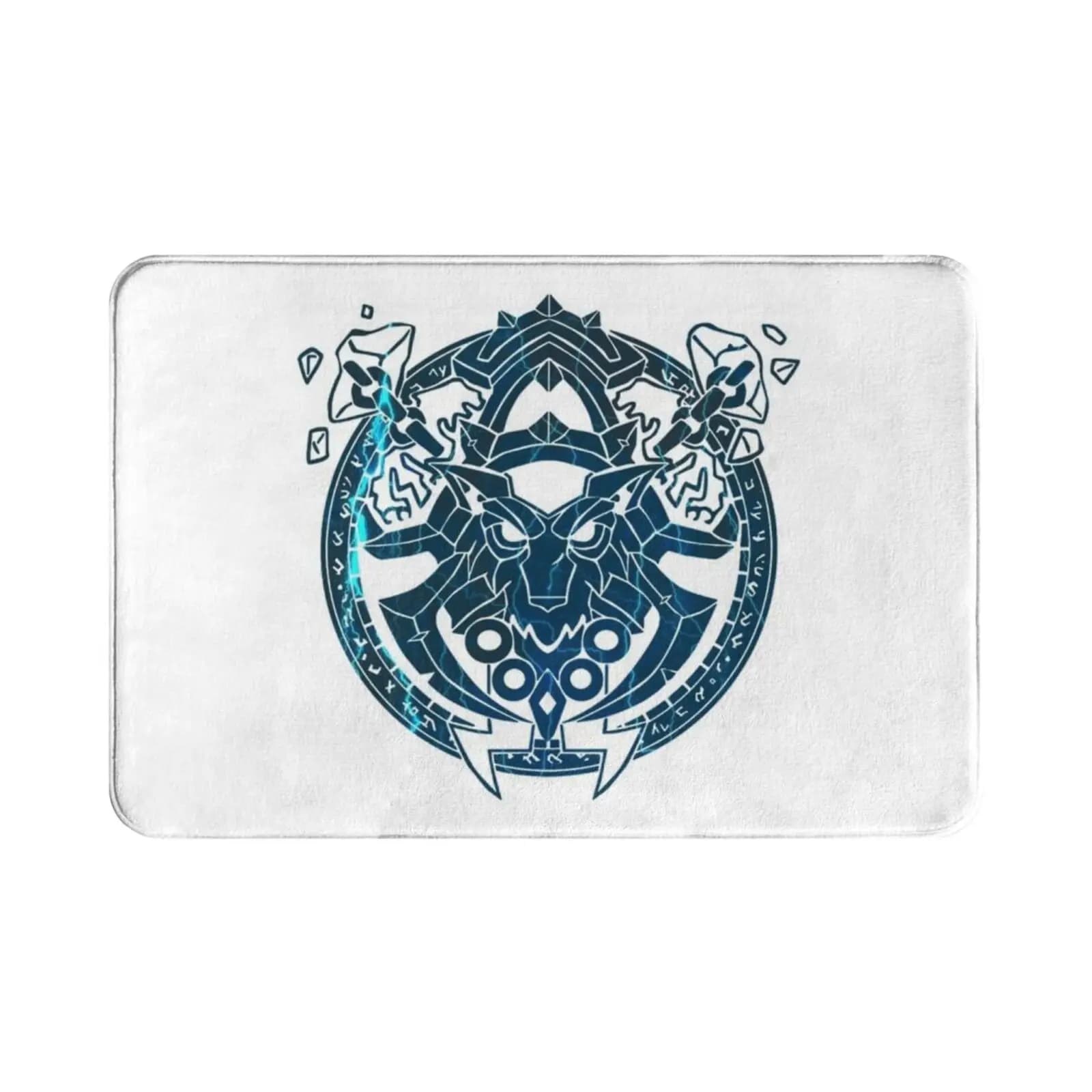 Sciaman Crest Tappeto Tappetino Tappeto Cuscino Morbido antiscivolo Sciamano Crest Classe Restauro Totem Lupo Spirit Fulmine Natura