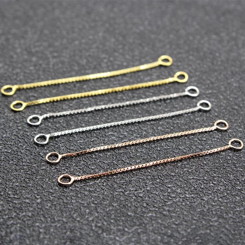 2 pieces sterling silver 925 sterling silver chain extension chain for making jewelry diy necklace extended chain bracelet jewelry search