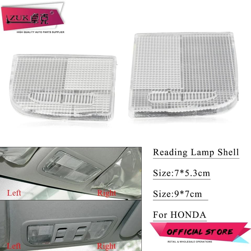 ZUK Car Front Rear Roof Dome Light Lens Reading Lamp Cover Cap Housing For HONDA ACCORD CIVIC ODYSSEY CRV VEZEL FIT JAZZ