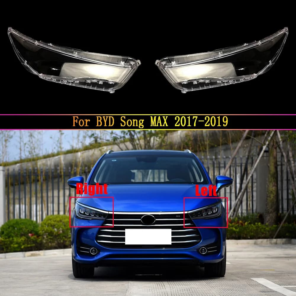 Copertura Trasparente per Fari BYD Song MAX 2017 2018 2019, Sostituzione Originale del Paralume in Plexiglass