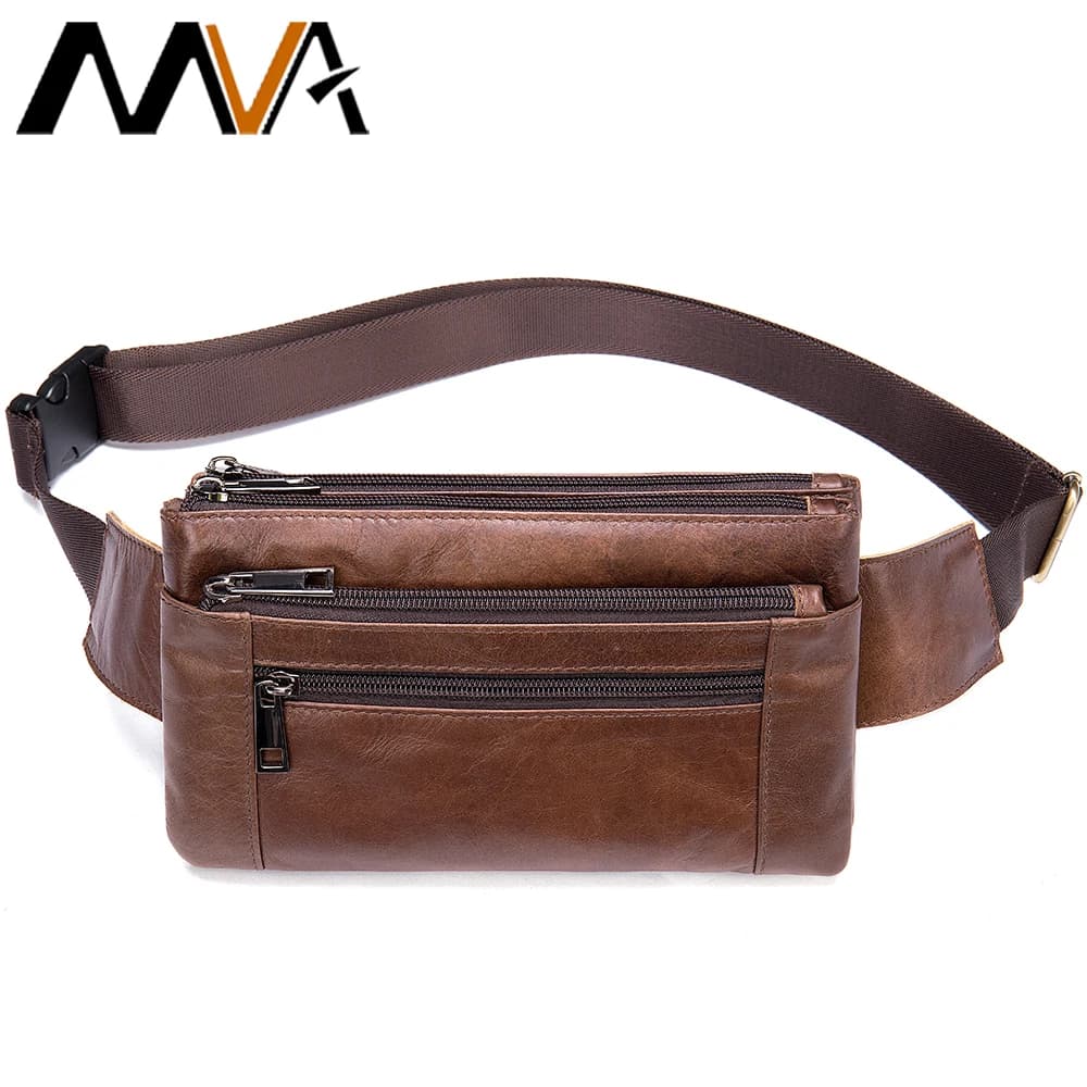 MVA marsupio da uomo marsupio borsa da viaggio borse da cintura in pelle da uomo Casual heuptas borse per l'anca marsupio maschile marsupio in pelle per uomo