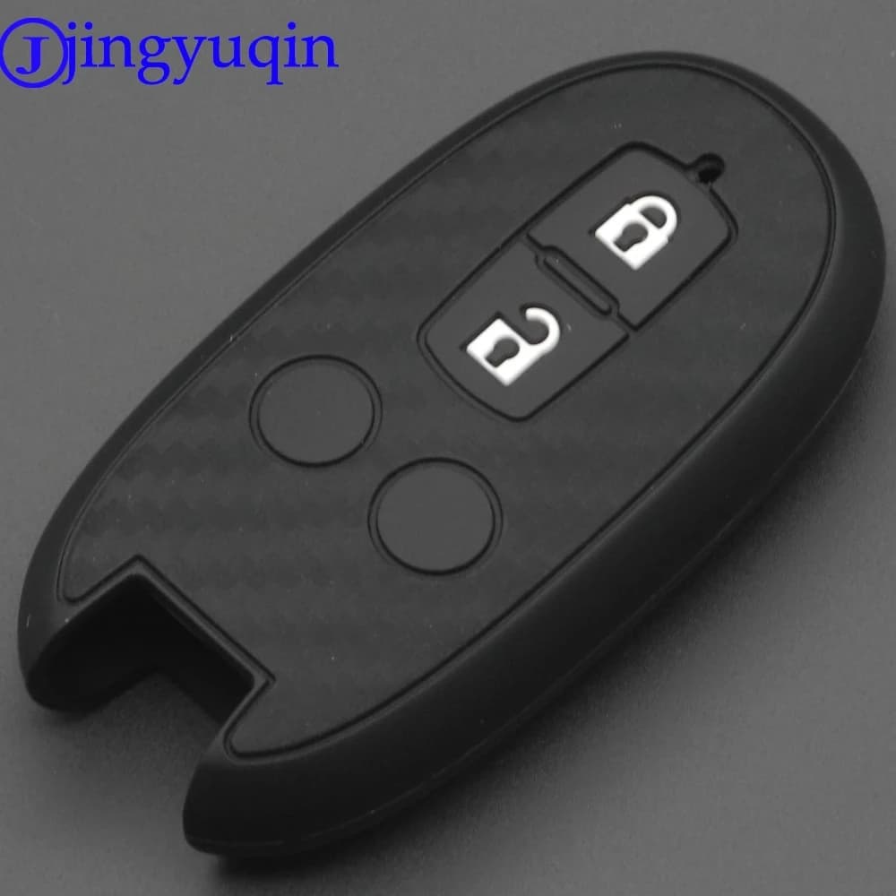 Jingyuqin 2 pulsanti custodia per chiave auto in Silicone a distanza per Suzuki SX4 2007-2012 Vitara Swifts Smart Key