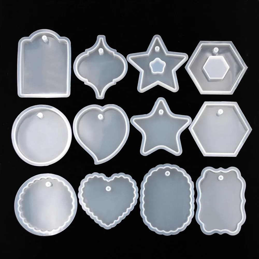 1PC tag stampo in silicone resina stampo in silicone ciondolo fatto a mano fai da te per la creazione di gioielli stampi in resina epossidica materia artigianale