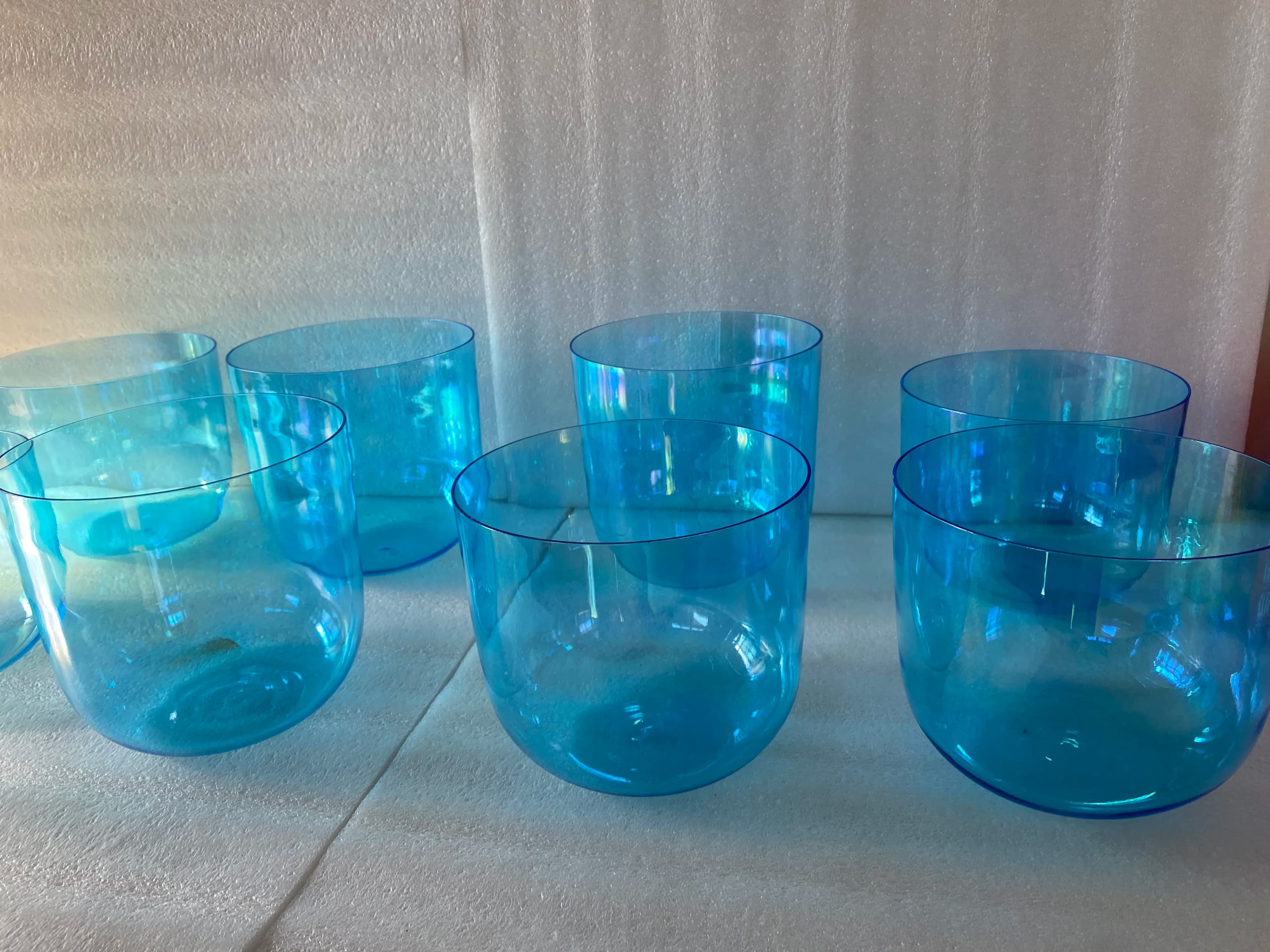 Magic blue 2nd octave 432hz G note Throat chakra perfect pitch crystal singing bowl for meditation healing 1Piece.