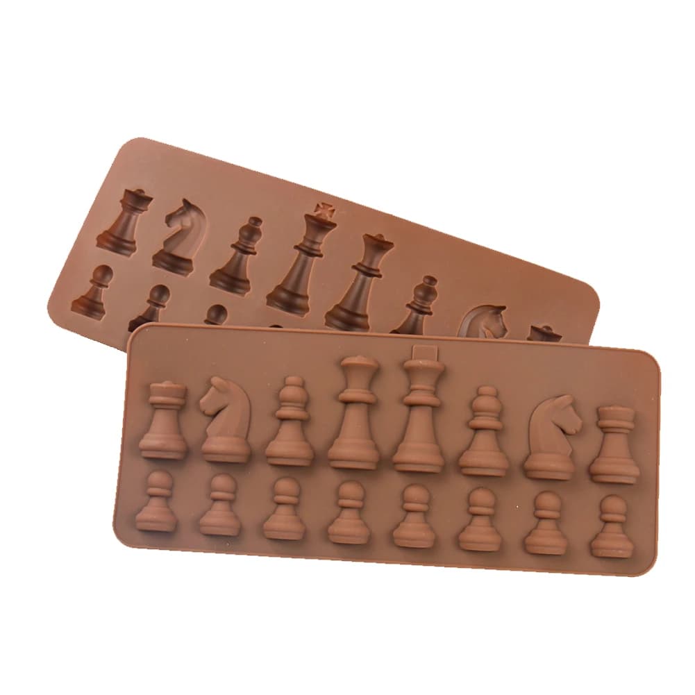 Stampo per torta fai-da-te Stampi per cioccolato a forma di scacchi Stampo per cubetti di ghiaccio Stampo per cottura Stampo in silicone Strumenti per decorare torte Accessori da cucina