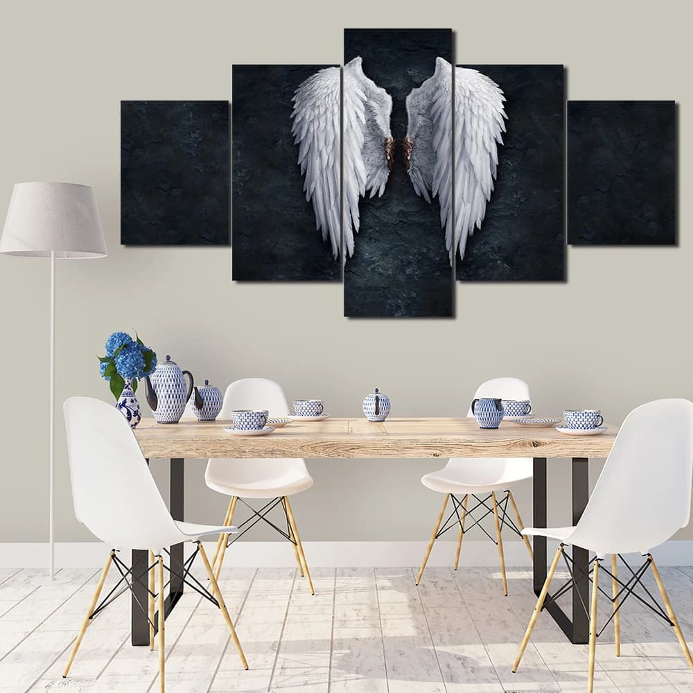 Immagine parete arte tela pittura poster stampa 5 pannelli potente ala decorazione della casa pittura arte stampa cornice su tela