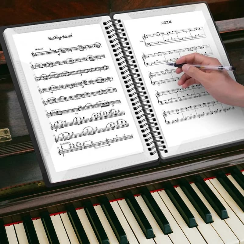 Nuovo 20/30 pagine Cartella musicale multistrato File Raccoglitore di bilancio in plastica Prodotti per archiviazione Borsa per documenti A4 Piano Book Organizer da scrivania