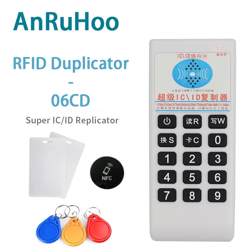 Duplicatore intelligente palmare 125Khz-13.56Mhz lettore di schede NFC Key Writer T5577 Clone IC/ID Badge Tag copiatrice