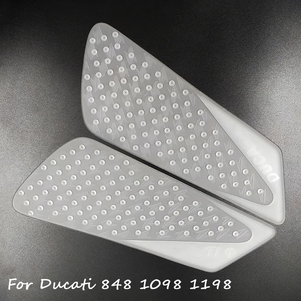 Protezione del ginocchio della trazione laterale del serbatoio del Gas trasparente del motociclo cuscinetto antiscivolo per Ducati 848 1098 1198 848/1098/1198