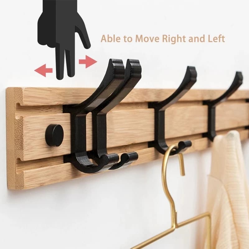 Appendiabiti da parete in stile nordico con doppio gancio per cappotti, cappelli e vestiti, per ingresso, camera da letto, porta, cucina e bagno