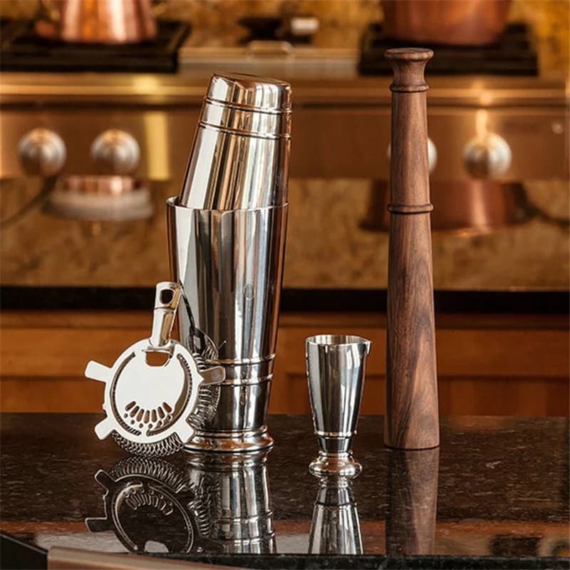 Strumento per bar shaker da cocktail Boston Bar in acciaio inossidabile da 500/700 ml