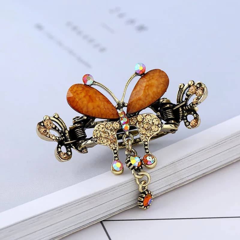 Nuovo di modo Retro Del Fiore Del Rhinestone Dei Capelli Pinze Donne Eleganti Barrettes Dei Capelli Pinze Forcelle Bellezza Hairgrip Accessori Per Capelli