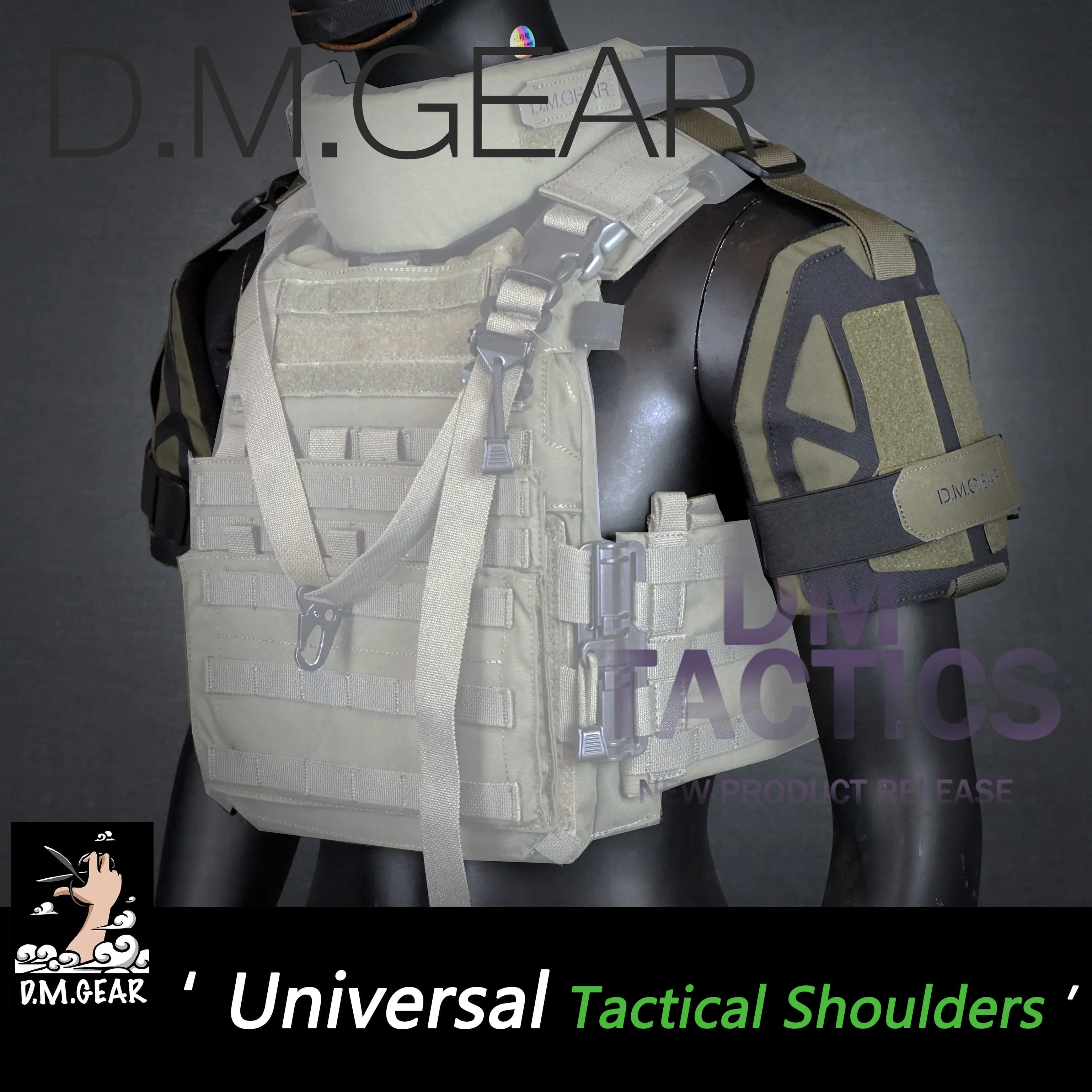 DMGear Spalla Armatura Attrezzatura da caccia tattica Attrezzatura Gilet Accessorio Protezione Airsoft Molle Nylon Universale
