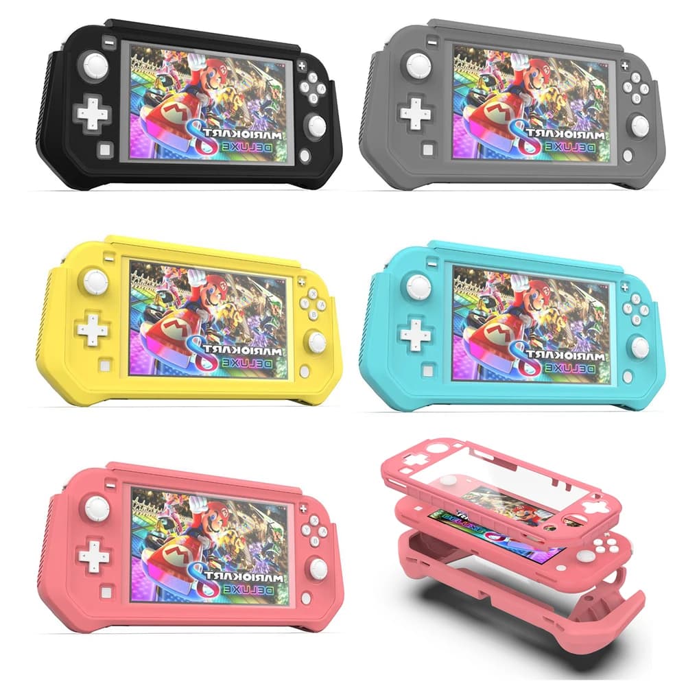 2021 NUOVO per Nintend Switch Lite Custodia protettiva ergonomica antiscivolo per tutto il corpo per Nintendo Switch Lite Mini Console Rosa