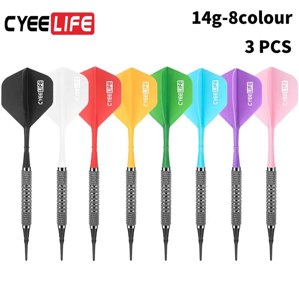 Set di freccette professionali con punta morbida CyeeLife da 14 g con voli congiunti per freccette elettroniche