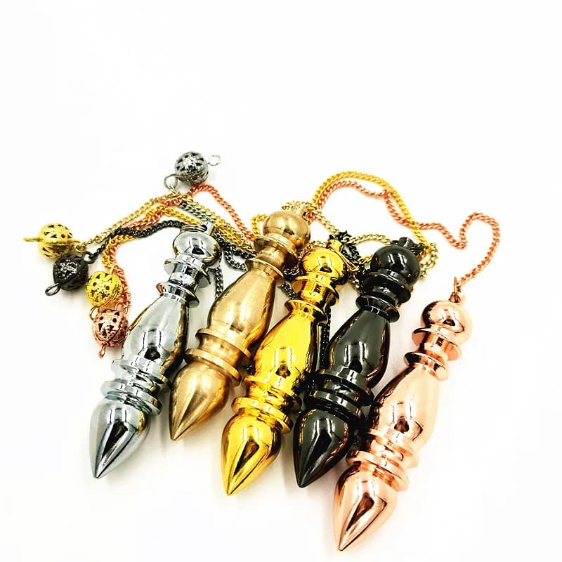 Pendente da uomo in metallo che rabdomanzia pendolo per guarigione Reiki Divinatio pendente spirituale Wicca amuleto a forma di vite pendolo radiestesia