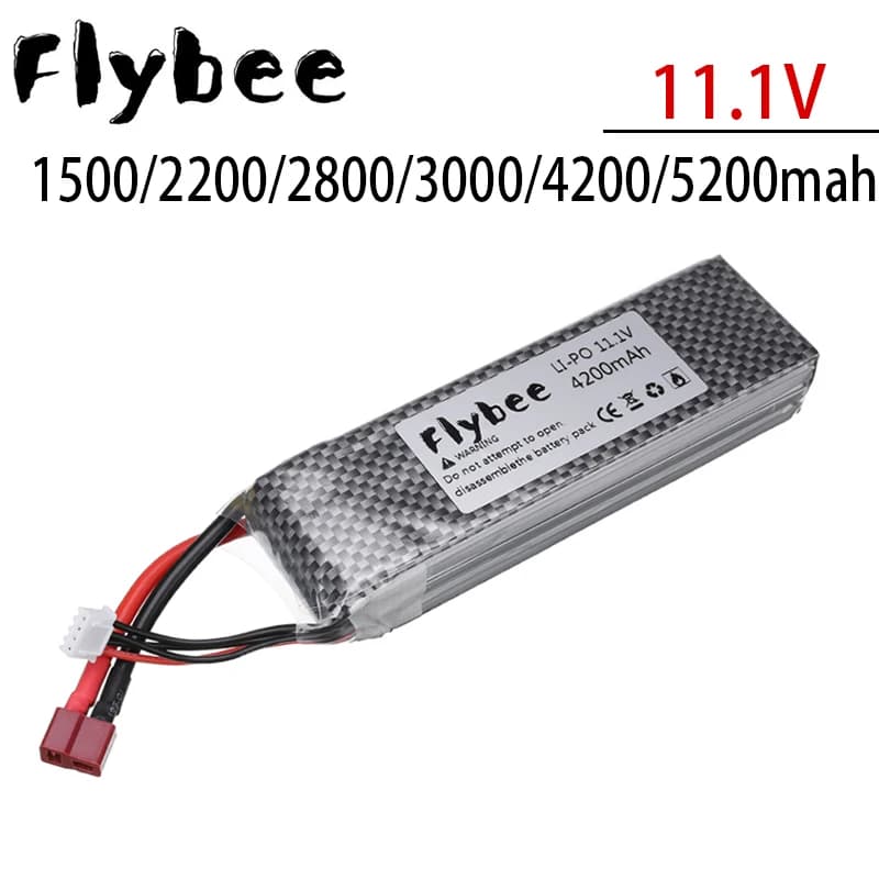 Batteria LIPO 11.1V 3S 1500/2200/2800/3000/4200/5200mah per giocattoli RC auto barca elicottero parti 2S Lipo RC Drones batteria 1 pz