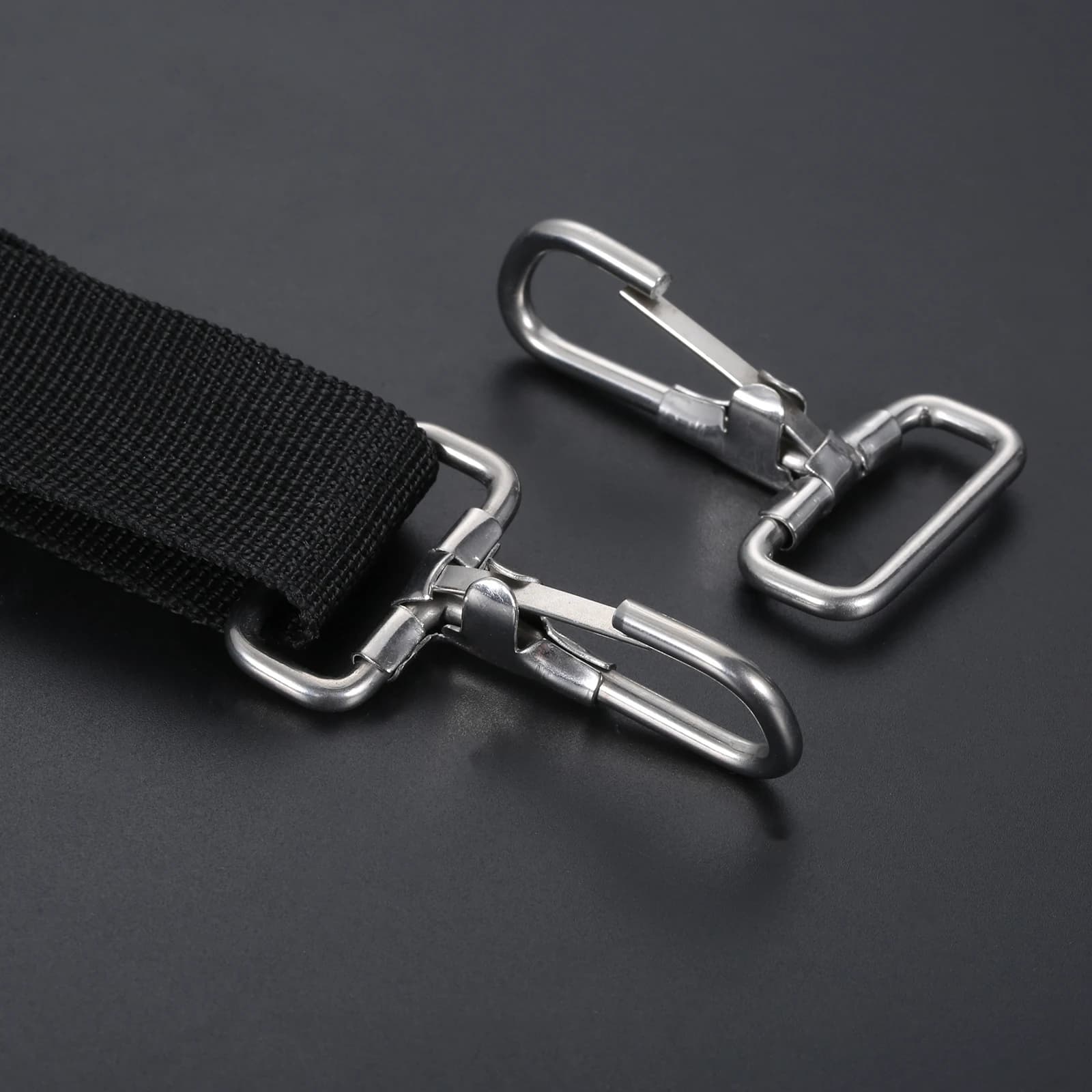 2 pezzi girevole grilletto chiusura a moschettone in acciaio inossidabile per borsa borsa tracolla Clip da cintura portachiavi anello catena per cani