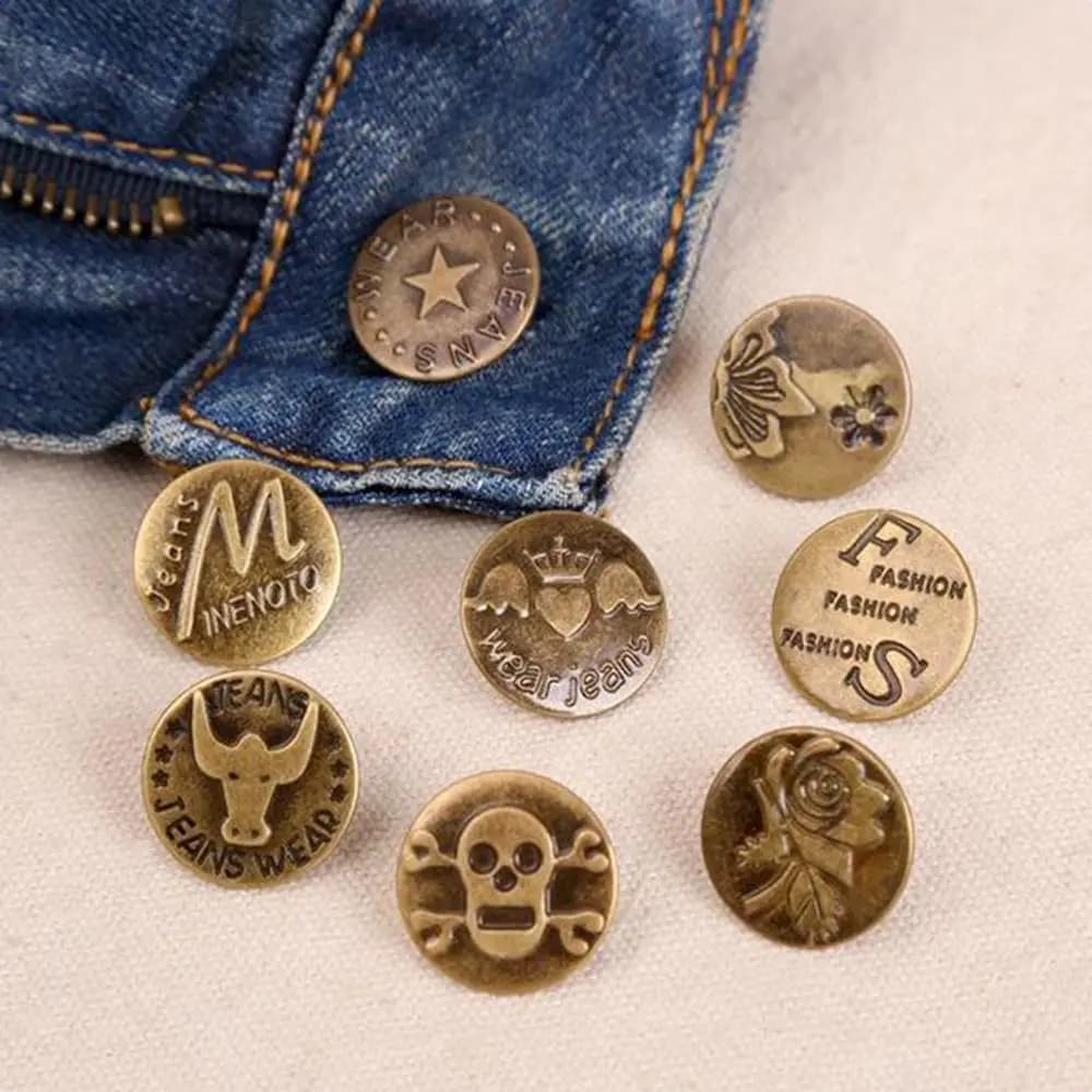 10 pezzi bottoni Jean bottone in metallo da 20MM per Jeans misto senza cucito Kit di riparazione per bottoni in metallo rimovibile accesso di ricambio per abbigliamento fai da te